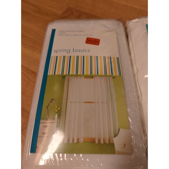 Spring Basics Sheer Window Panels White 120” X 84” - Picture 5 of 9